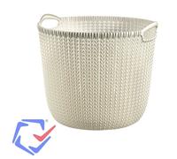 Panier rond Curver Knit L corbeille crème panier à linge