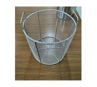 Panier rond en maille d'acier inoxydable 304 - Passoire polyvalente for la cuisine, le nettoyage et le rangement(20x15cmx1mm)