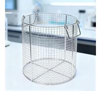 Panier rond en maille pour stérilisation d'instruments médicaux en acier inoxydable 304, pour tubes à essai de laboratoire, maille de 1 cm(50x40CM)