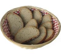 panier rond en osier avec tissu 24,5 x 7,4 cm - mélange de variantes ou de couleurs