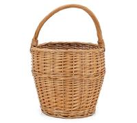 AubryGaspard Panier de Courses Rond en Osier Buff