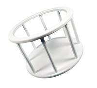 Panier rond pour bébé avec finition blanche classique - Polyvalent - Pour photographie de bébé - Assemblage facile - Accessoires photo de bébé - Photographe amateur