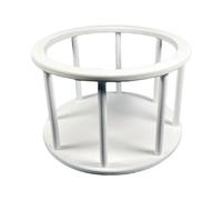 Panier rond pour bébé avec finition blanche classique pour photographie de bébé, assemblage facile, accessoires photo de bébé
