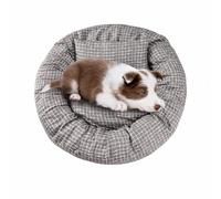 Panier Rond pour Chien,Panier Apaisant et Chaud en Forme de Donut avec Oreiller Lavable,Convient Aux Chiots,Petits et Moyens Chiens et Chats