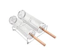 Panier Roulant pour Grillade - Cage à Légumes Barbecue en Acier Inoxydable - Paniers de Cuisson Gigognes pour BBQ - pour légumes crevettes frites camping pique-nique jardin arrière-cour