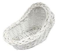 panier saule style couffin 30x20x16cm blanc - hobi van724 Blanc G