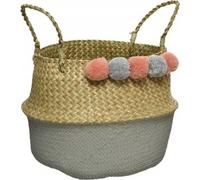 Panier scandinave en jonc de mer avec anse 42 cm