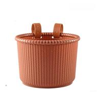 Panier Scooter Réglable Plastique Renforcé 21cm | Plastique PP épaissi, très résistant, sangle ajustable, installation pour facile, durée de vie longue(Brown)