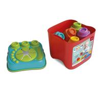 Clementoni - Panier Sensoriel Clemmy - Jouets Educatifs - 15 Pièces - Différentes Textures et Emplacements - Cubes à Empiler ou Insérer - pour Enfants Dès 6 Mois