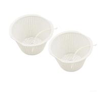 Panier Skimmer Piscine Maille Fine pour capture Débris Panier(2pcs) | Matériau ABS pour robuste, maille ultra-fine, pour capture pour sable et débris, compatible B-172, blanc