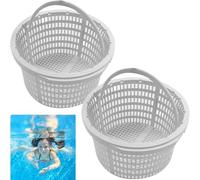 Panier Skimmer Piscine,Panier Piscine,Panier de Rechange pour Skimmer Standard 16cm,Préfiltre de Piscine,avec Poignée pour Un Retrait Facile,Prévient les obstructions (2pc)