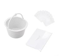 Panier SPX1091C et porte de déversoir SPX1091K1 avec 10 sacs filtrants pour systèmes d'écumoire Hayward SP1091LX SP1091WM