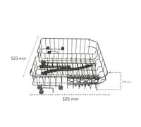 Panier supérieur 525 x 523 x 175 mm Lave-vaisselle 1045615, 34422310 CURTISS Lave-vaisselle 1045615, 34422310 CURTISS