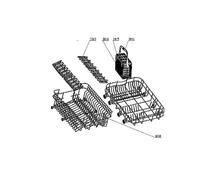 Panier supérieur repère 3018 Lave-vaisselle (44426 CONTINENTAL EDISON CARREFOUR HOME SELECLINE FAR TECNOLEC CALIFORNIA CURTISS)