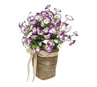 Panier suspendu artificiel conçu pour imiter les vignes et les fleurs de gloire du matin pour une décoration naturelle de jardin et d'intérieur