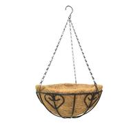 Panier Suspendu avec Doublure, 20/25/30/35 cm Panier de Suspension en métal Rond avec Liner à Coco, Pots de Plant de jardinière Suspendus pour intérieur extérieur