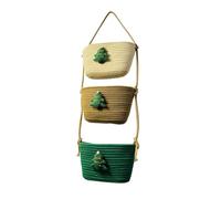 Panier suspendu bohème pour porte - Panier suspendu pour crèche, organisateur en coton tissé bohème pour chambre, résidence, salle de bain, crèche, entrée, buanderie, appartement