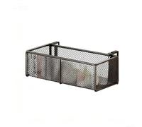 Panier suspendu compact Iron Art pour chevet ou montage mural avec fonctions réglables et profil économiseur d'espace simplifié (noir)