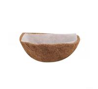 Panier suspendu en fibre de coco en forme de demi-lune avec tissu non tissé, insert durable à suspendre pour balcon, terrasse, porche ou jardin (30,5 cm)