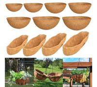 Panier suspendu en fibre de coco naturelle pour pots de fleurs ronds utilisés dans le jardinage intérieur et les projets de décoration (20,3 cm)
