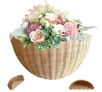 Panier suspendu en osier, 14x6x8 pouces murmon rustique Panier tissé suspendu pour fruits/légumes/plante/articles de toilette dans la cuisine/salle de bain/salon