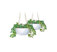 Blumfeldt Panier suspendu Laren Ø 28 cm polystone avec cordes naturelles lot de 2