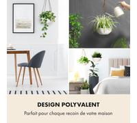 Panier suspendu Laren Ø 28 cm polystone avec cordes naturelles lot de 2