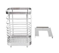 Panier Suspendu latéral en Acier Inoxydable pour Table, Support de s, Panier de Rangement pour Snow Peak IGT CK 149 CK 150 CK 902 CK 903 CK 904, Accessoires de Camping et (Noir) (Argent)