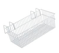 Panier Suspendu Rectangulaire sans Perçage, en Fer Blanc Rangement Mural | Grille Creuse, Accès Rapide, Usage Salle de Bain, pour Cahiers et Moufles, Étudiants ou Bureau