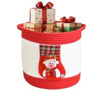 Panier tissé de Noël | Panier à linge en corde pour Noël | Bac de rangement festif - pour femmes, , vacances, anniversaire, Pâques, Saint-Valentin, nourriture, chocolat, bonbons, fruits