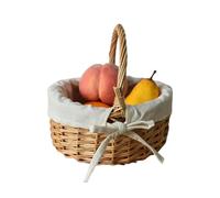 Panier Tissé De Pâques Avec Poignée, Paniers De Pâques Pour Les enfant, Entrave De Piqûre De Saule Tissé À La Main Avec Poignée Pliante, Panier En Osier De Pâques Avec Poignée, Fruit Picine