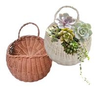 Panier tissé mural, panier mural tissé,2X paniers de rangement suspendus | Paniers à fruits muraux pour cuisine, support, panier à légumes pour organiser les pommes de terre et les oignons