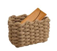 Panier tissé - Panier à linge en corde | Boîte de rangement pour la maison, la chambre d'enfant, la salle de bain, le salon, étagères quotidiennes, bureau, -manger, dortoir, douche aux fruits