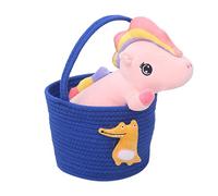 Panier tissé - Panier à linge tissé pour bébé, panier à linge portable en coton, organisateur décoratif pour chambre de jouet, chien, couverture à linge, enfants et bébés