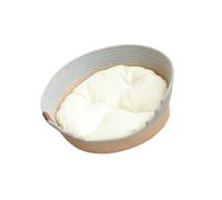ＡＷＨＡＯ Panier tissé pour Chat, Accessoires pour Animaux de Compagnie avec Coussin, griffoir, nid de Repos pour Chats d'intérieur, M