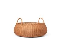 Panier Tressé Bas en Rotin