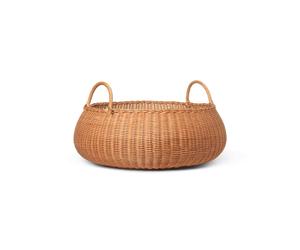 Panier Tressé Bas en Rotin