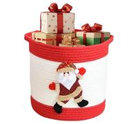 Panier Tressé De Noël - Panier À Linge En Corde Pour Noël,Corbeille À Linge Décorative | Pour Anniversaire Hommes Pâques Aliments Chocolat Snack Fruit Saint-Valentin Vacances