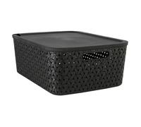 Panier ""Tressy"" en plastique noir 15L - 5five