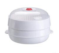 Panier vapeur à légumes avec couvercle pour cuisson au four à micro-ondes, marmite vapeur simple ou double couche pour chauffer et cuire à la vapeur des légumes ou d'autres aliments pour une