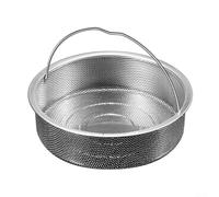 Panier vapeur à légumes en acier inoxydable avec poignées sûres - Insert vapeur pliable pour riz, viande, fruits de mer, cuisine saine 21 cm (21 cm)