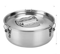 Panier vapeur en acier inoxydable 304 avec grille de cuisson à la vapeur et insert de cuisson, couvercle à clipser pour poisson, raviolis, légumes, petits gâteaux, argenté, compatible avec la plupart