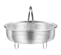 Panier vapeur en acier inoxydable 304 avec trous à vapeur denses et poignée amovible pour cuiseur à riz ou casserole, pour une cuisine polyvalente à la maison et un rangement peu encombrant (petit)