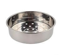 Panier vapeur en acier inoxydable 304 pour cuiseur à riz et wok, grille à vapeur ronde profonde avec trous uniformes, argent, 20 cm (22,5 cm)