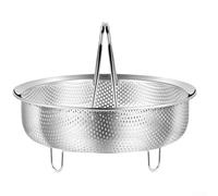 Panier vapeur en acier inoxydable 304 pour cuiseur à riz - Insert vapeur extensible avec poignée - Convient aux pots de 12 cm à 24 cm pour boulettes et poissons (24 cm)