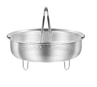 Panier vapeur en acier inoxydable 304 pour cuiseur à riz - Insert vapeur extensible avec poignée - Convient aux pots de 12 cm à 24 cm pour boulettes et poissons (22 cm)