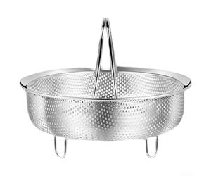 Panier vapeur en acier inoxydable 304 pour cuiseur à riz, plateau vapeur à trou dense avec poignée amovible, grille de cuisson empilable en métal et passoire à aliments pour séparateur de riz à faible