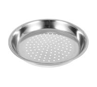 Panier Vapeur en Acier Inoxydable 30cm, Plat Perforé pour Wok | Grille Petite, Design Épaissi et Profond, Cuisson Homogène, Cuisine Maison, Fruits de Mer, Œufs
