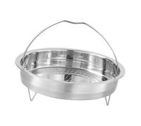 Panier vapeur en acier inoxydable avec support surélevé, robuste, argenté, 24 cm