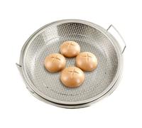 Panier vapeur en acier inoxydable, insert de cuisson à la vapeur empilable, support de grande taille avec pieds pliables, accessoire de casserole en métal, panier de cuisine avec finition polie, outil